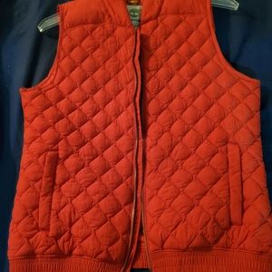 Women red timberland vest